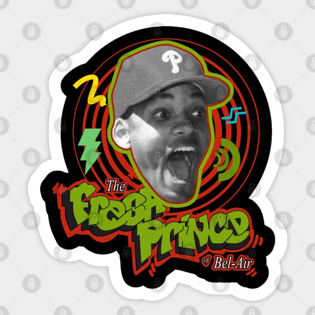 the fresh prince of bel air HAAAAA black Sticker by mynamekian